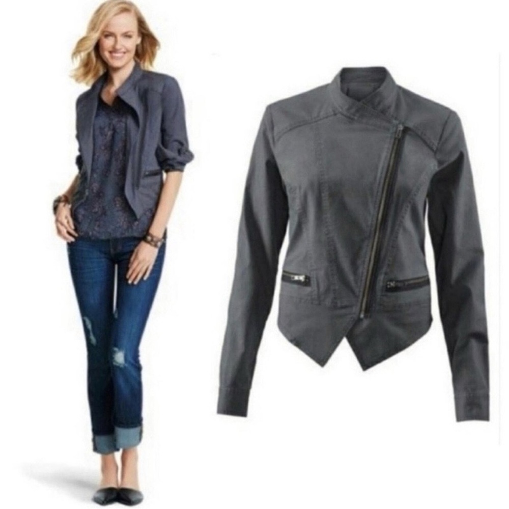 CAbi Women's Charcoal Asymmetrical Jacket